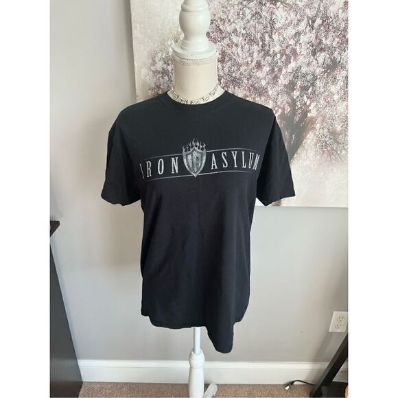 Iron Asylum bodybuilding, weightlifter, graphic, T shirt medium vintage - Picture 3 of 4